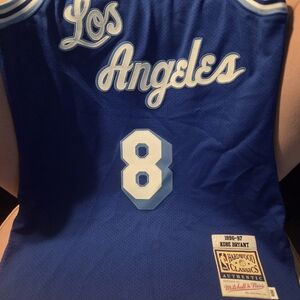 Los Angeles #8 Kobe Bryant Hardwood Classics Jersey - Blue/White